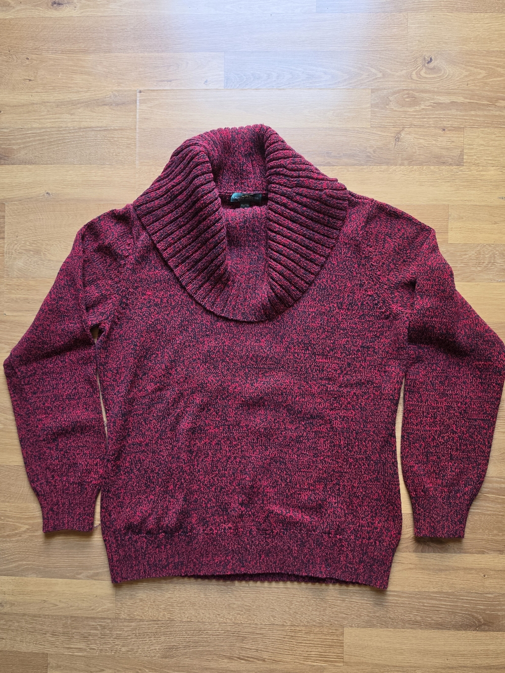 Lauren Ralph Lauren Marled Burgundy Cowl Neck Sweater Y2k